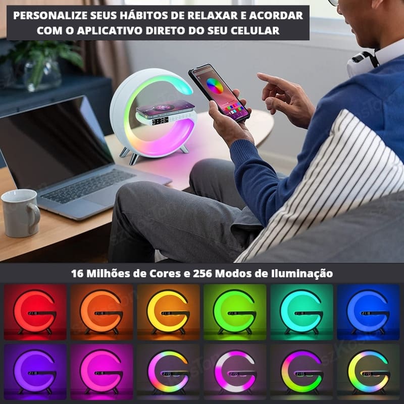 iPhone Samsung Wireless Charger + Alarm Clock + Lamp