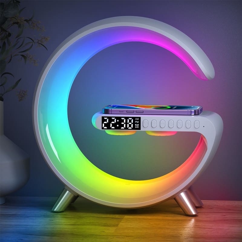 iPhone Samsung Wireless Charger + Alarm Clock + Lamp