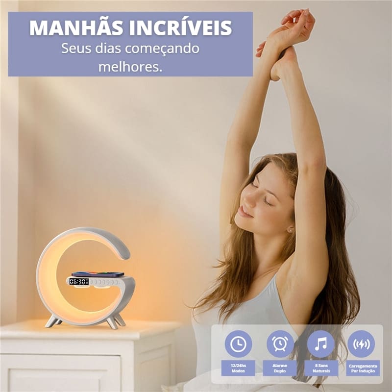 iPhone Samsung Wireless Charger + Alarm Clock + Lamp