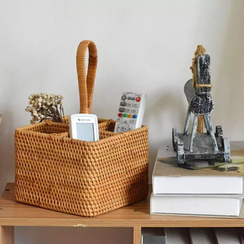 Handmade Rattan Wicker Storage Basket