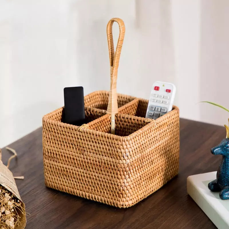 Handmade Rattan Wicker Storage Basket