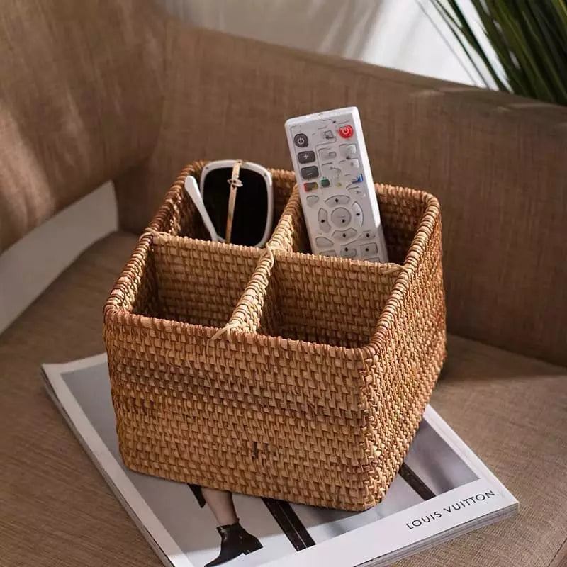 Handmade Rattan Wicker Storage Basket