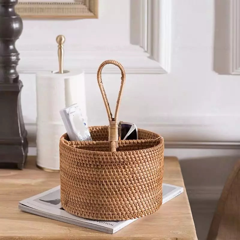 Handmade Rattan Wicker Storage Basket