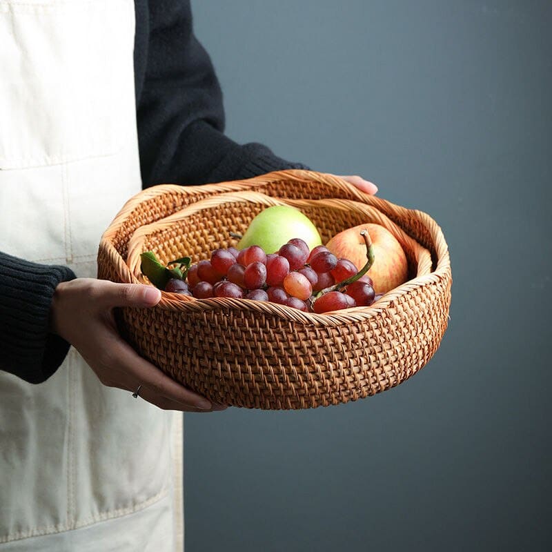 Handmade Rattan Wicker Basket
