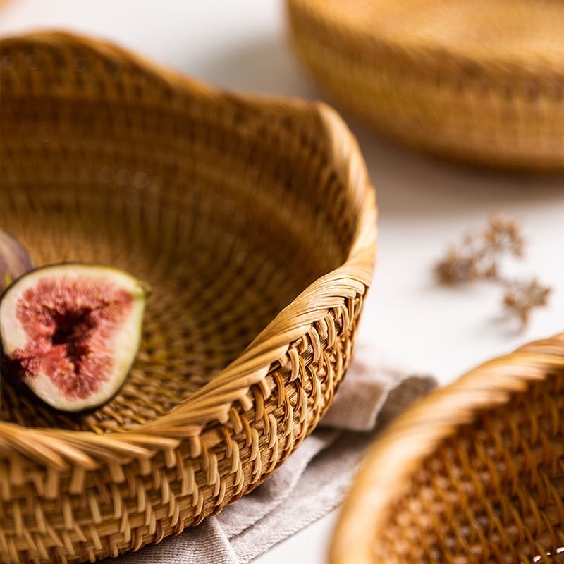 Handmade Rattan Wicker Basket