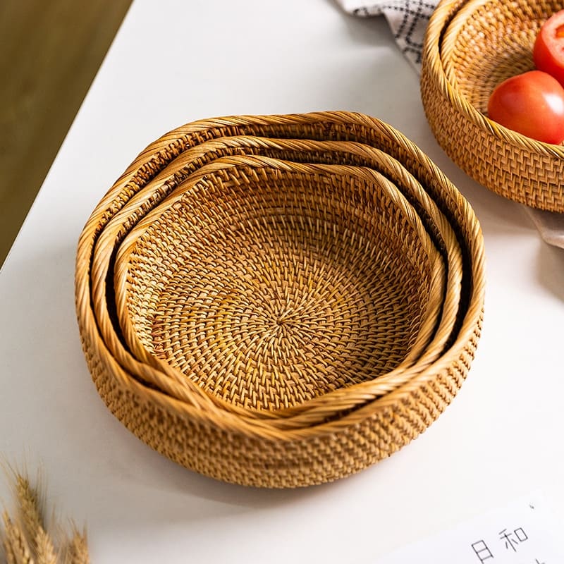 Handmade Rattan Wicker Basket
