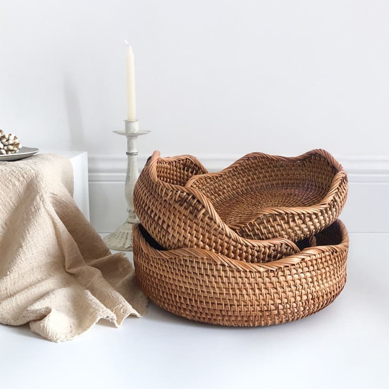 Handmade Rattan Wicker Basket