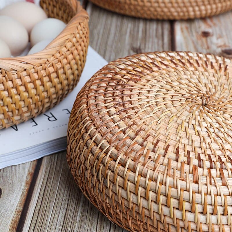 Handmade Rattan Wicker Basket