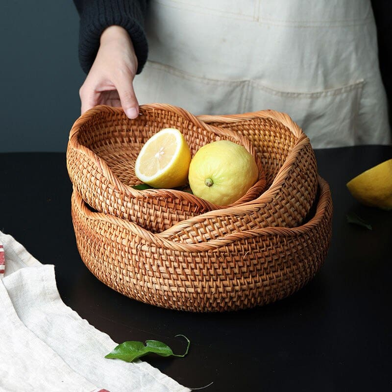 Handmade Rattan Wicker Basket