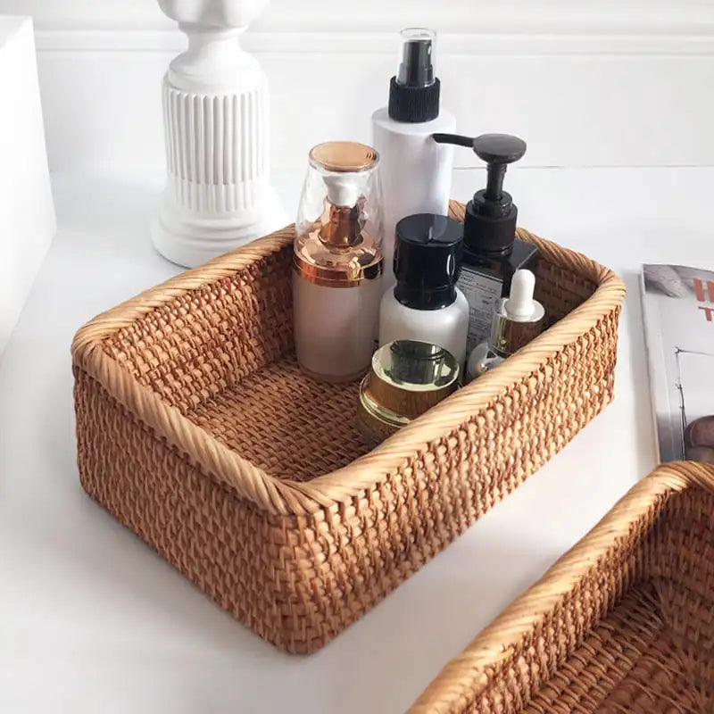 Handmade Polihousi Wicker Rattan Straw Basket