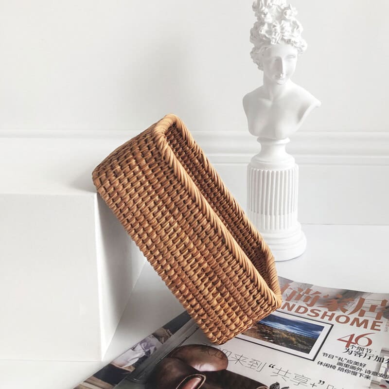 Handmade Polihousi Wicker Rattan Straw Basket