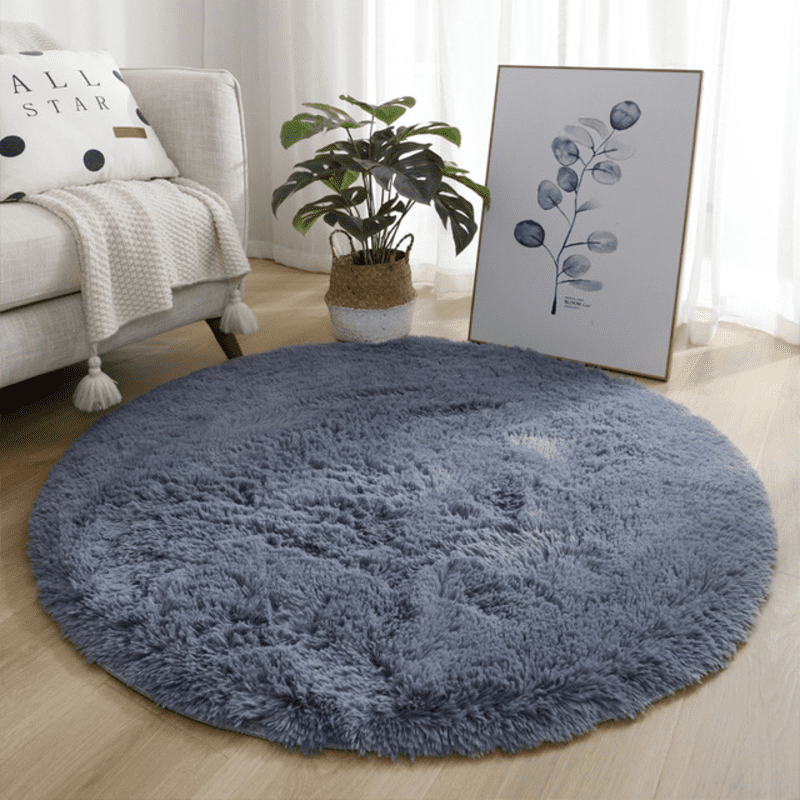 Polished Round Doormat - Dark Gray