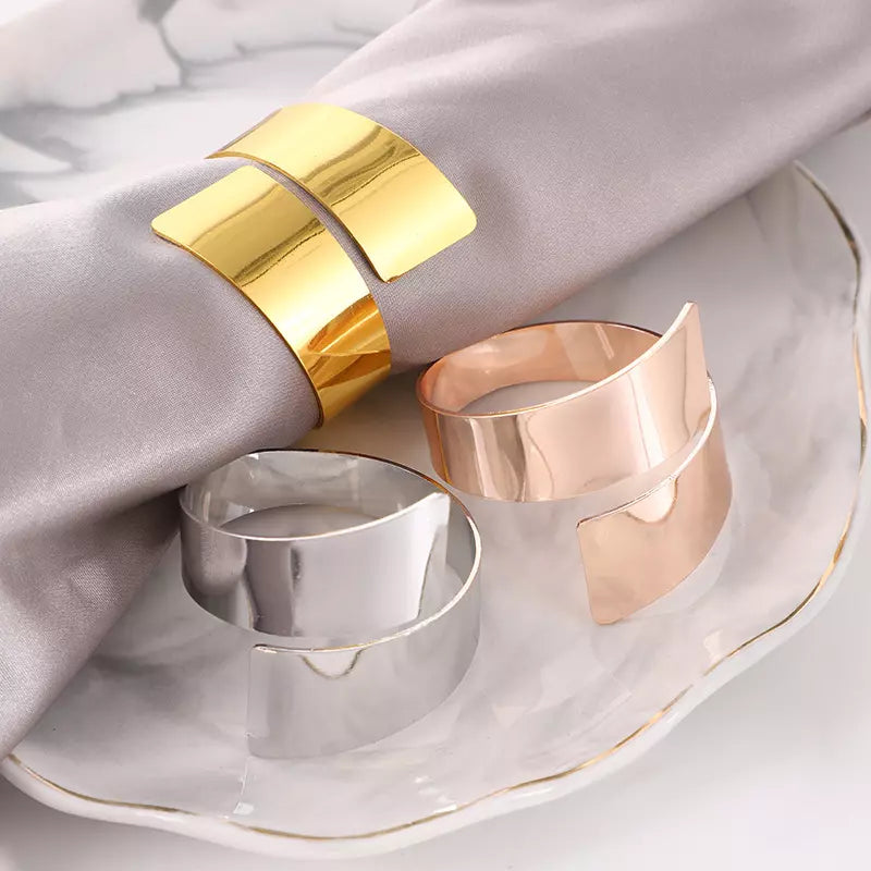 6-piece Spiral Fabric Napkin Rings Set