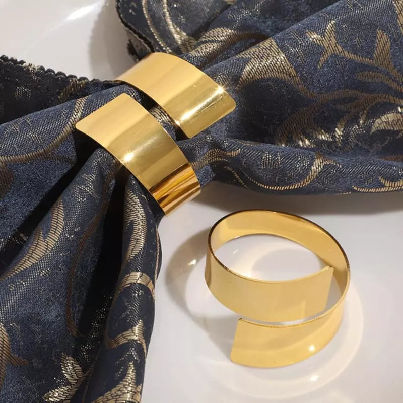 6-piece Spiral Fabric Napkin Rings Set
