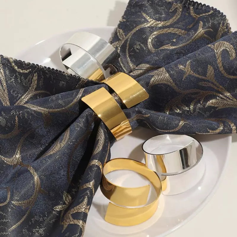 6-piece Spiral Fabric Napkin Rings Set