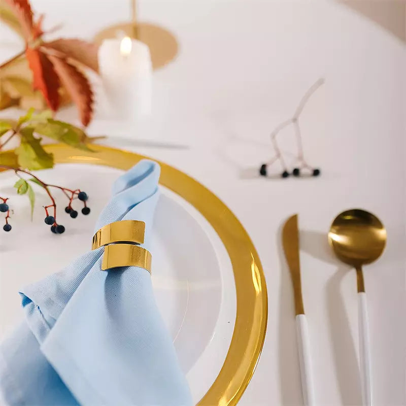 6-piece Spiral Fabric Napkin Rings Set
