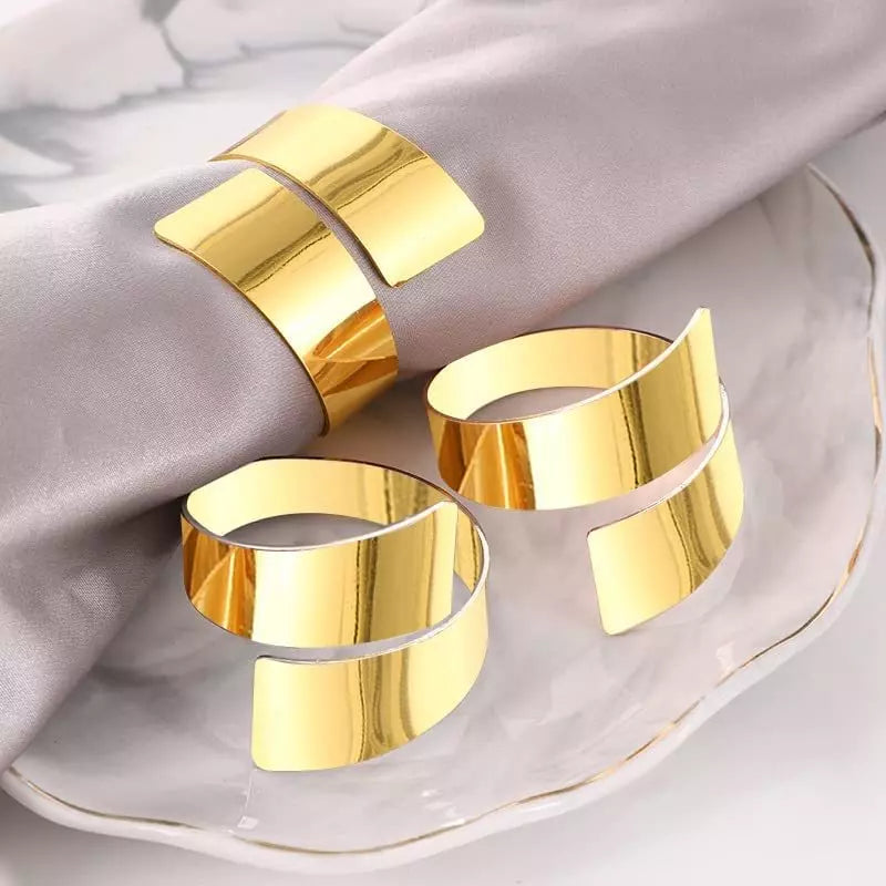 6-piece Spiral Fabric Napkin Rings Set