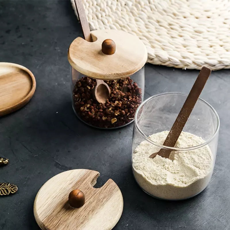 Glass Jar Set with Polyurethane Lids
