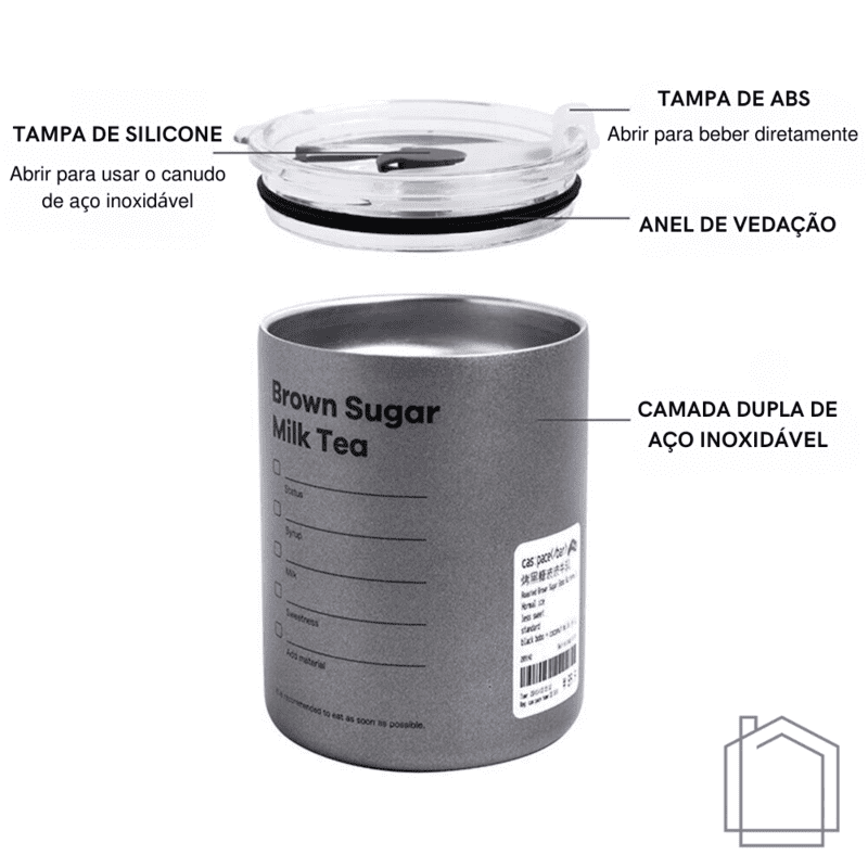 Polished Steel Coffee Thermal Mug with Leak-Proof Lid