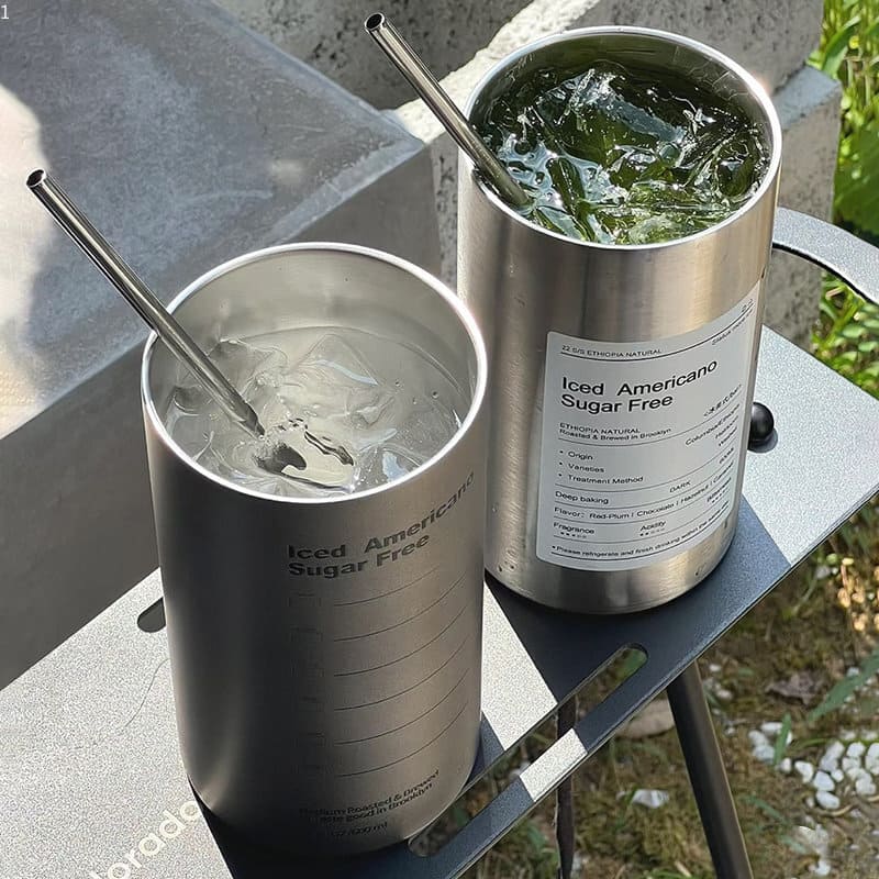 Polished Steel Coffee Thermal Mug with Leak-Proof Lid