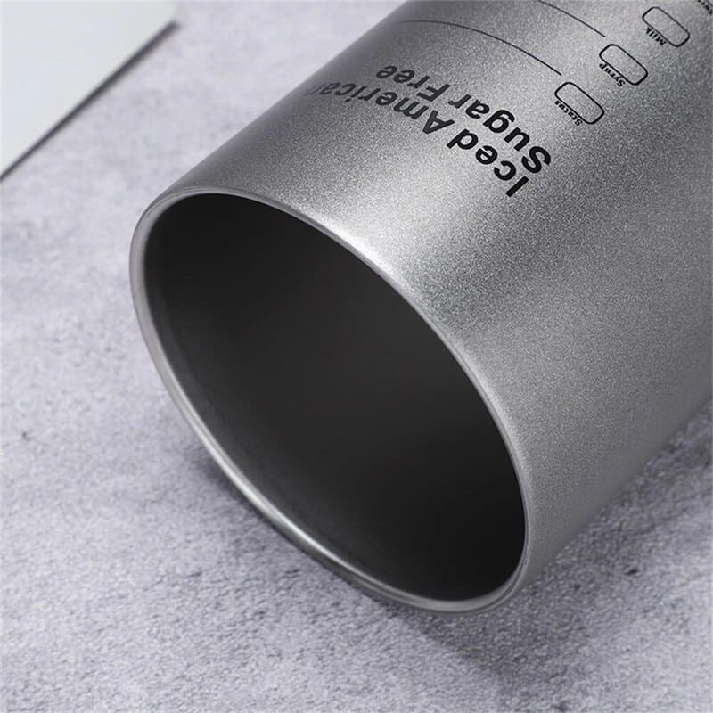 Polished Steel Coffee Thermal Mug with Leak-Proof Lid