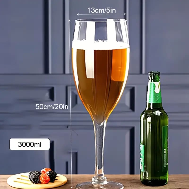 Giant Crystal Beer Mug Glass for Home Bar