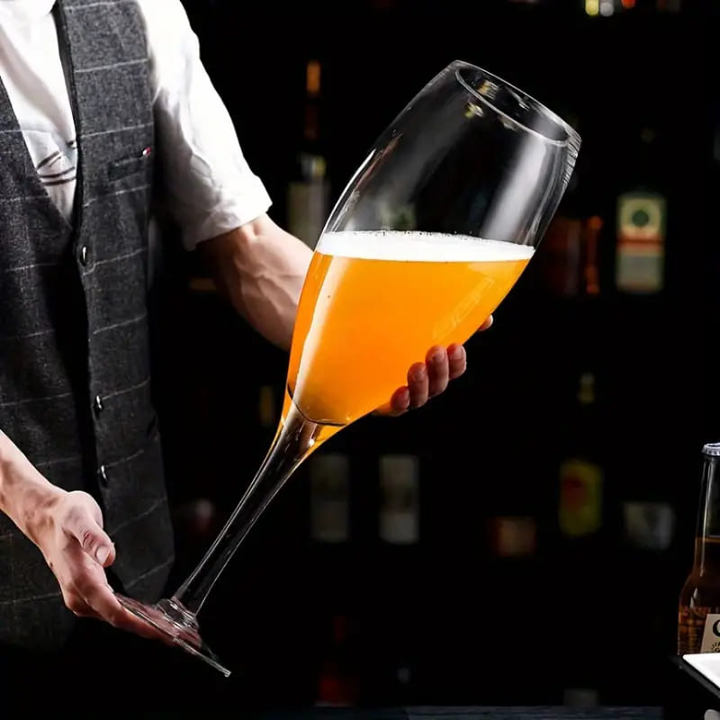 Giant Crystal Beer Mug Glass for Home Bar