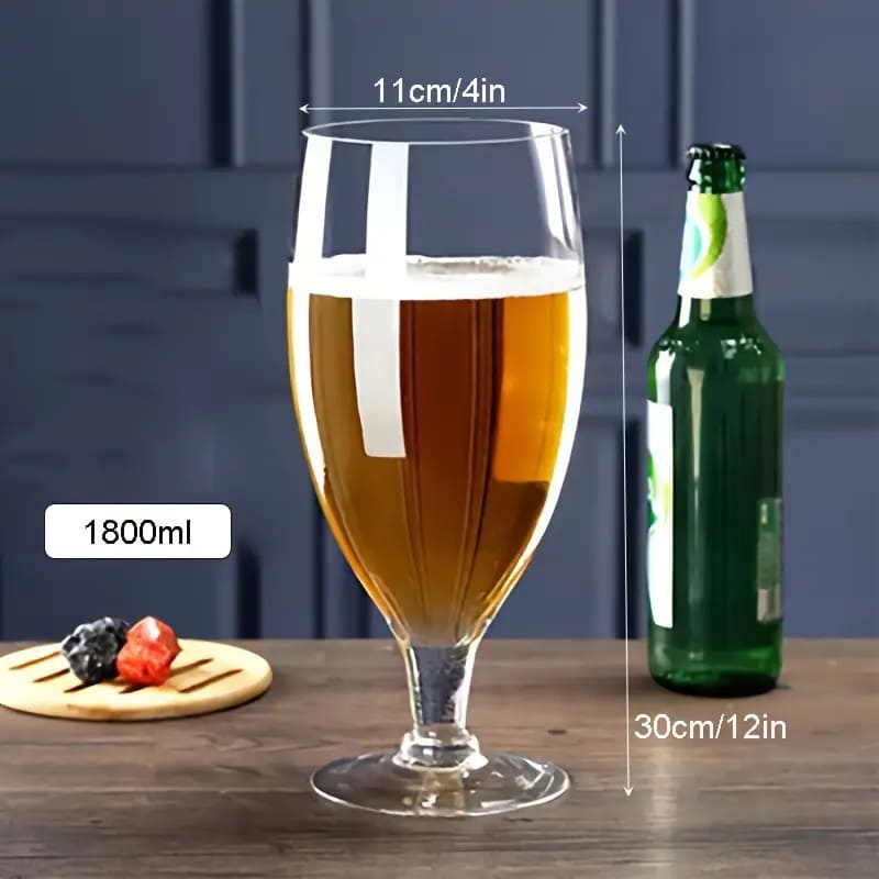 Giant Crystal Beer Mug Glass for Home Bar