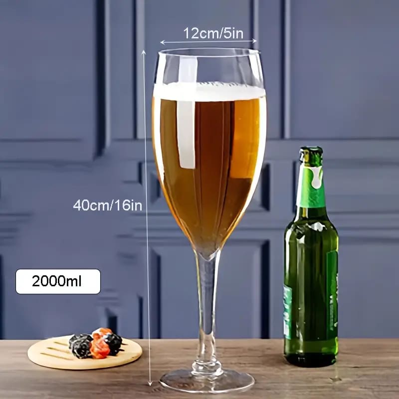 Giant Crystal Beer Mug Glass for Home Bar