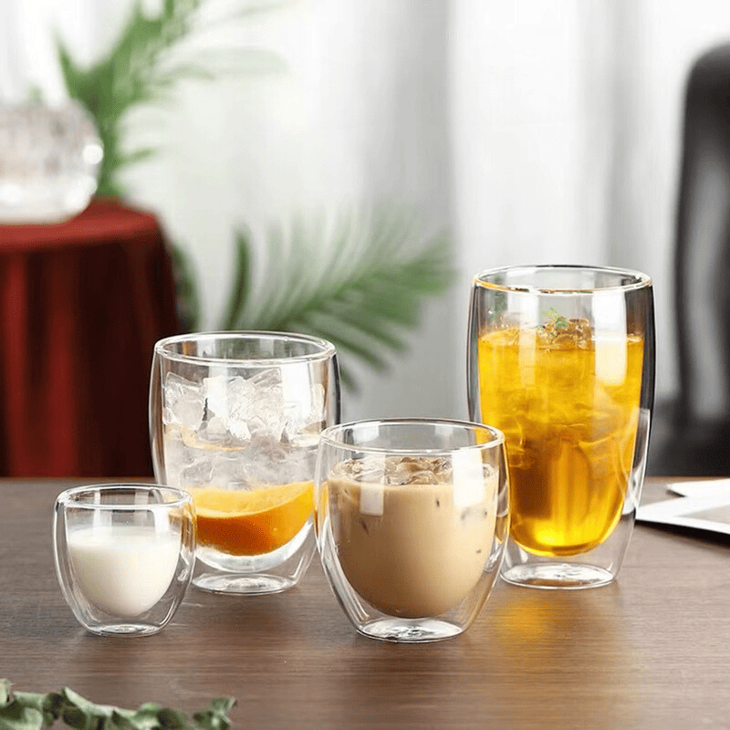 Double-Walled Glass Cup for Coffee and Tea