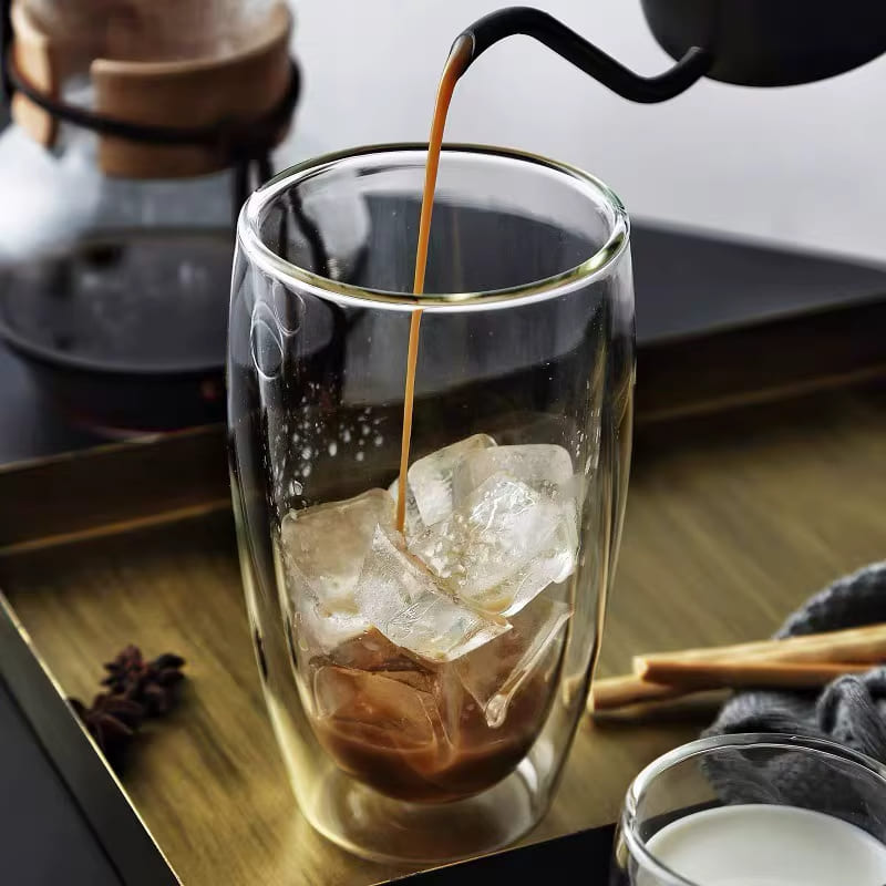 Double-Walled Glass Cup for Coffee and Tea