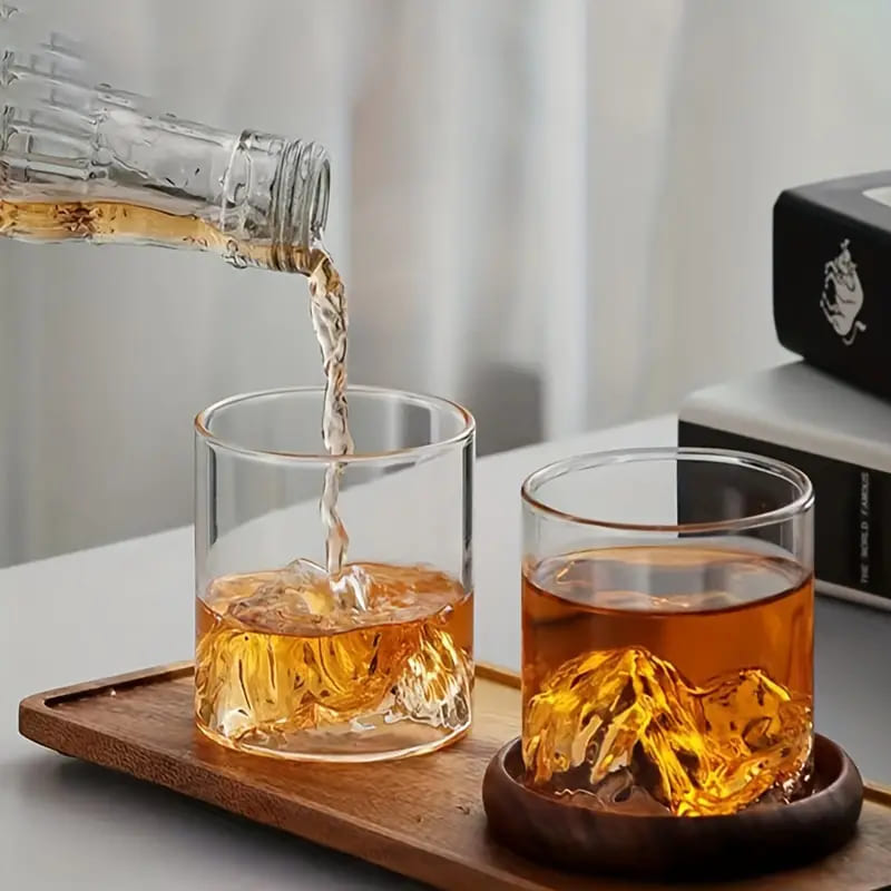 Crystal Drinks Iceberg Bar Glass for Whiskey at Home
