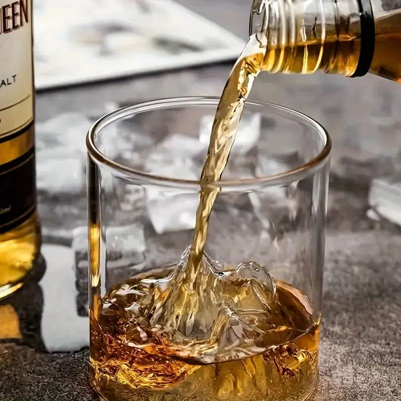 Crystal Drinks Iceberg Bar Glass for Whiskey at Home