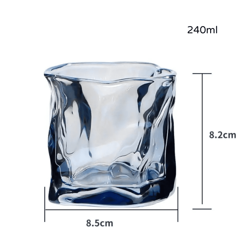 Irregular Crystal Glass Whiskey Cup for Home Bar