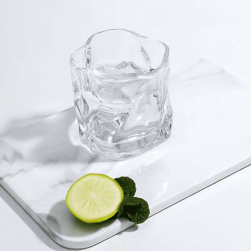 Irregular Crystal Glass Whiskey Cup for Home Bar