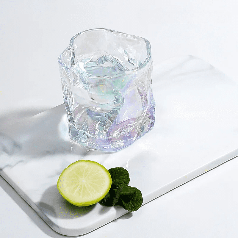 Irregular Crystal Glass Whiskey Cup for Home Bar