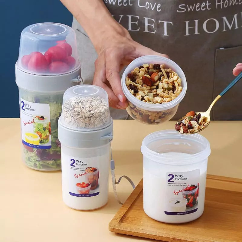 Portable Cereal, Salad, and Fruit Breakfast Cup