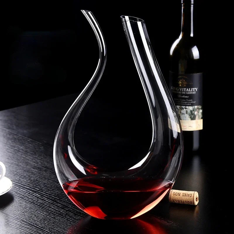 Polished Glass Swan Wine Decanter Decanter