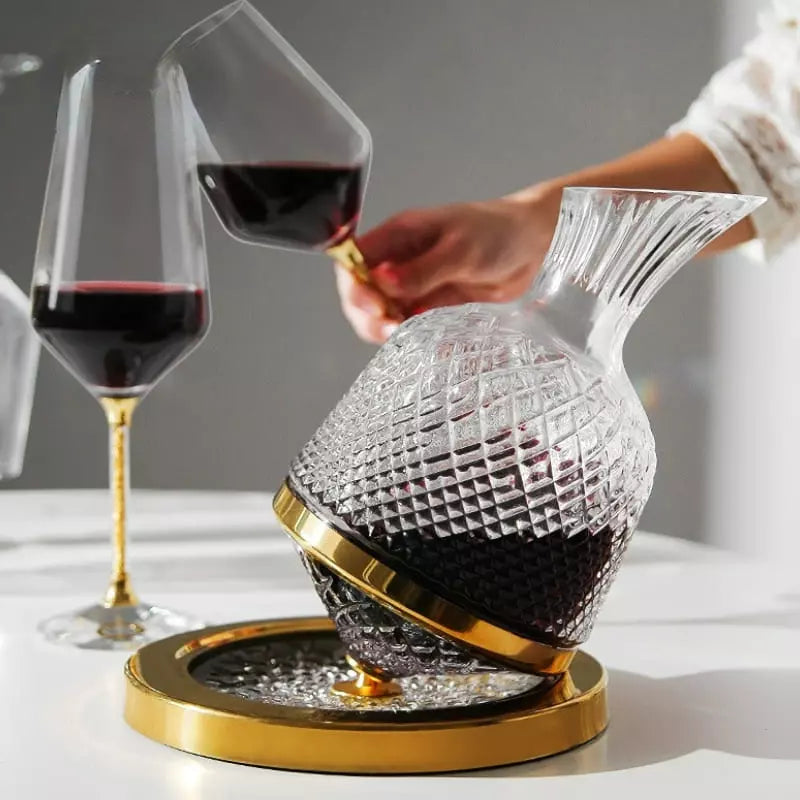 Polished Glass Crystal Wine Decanter Crystal Glassware Decanter