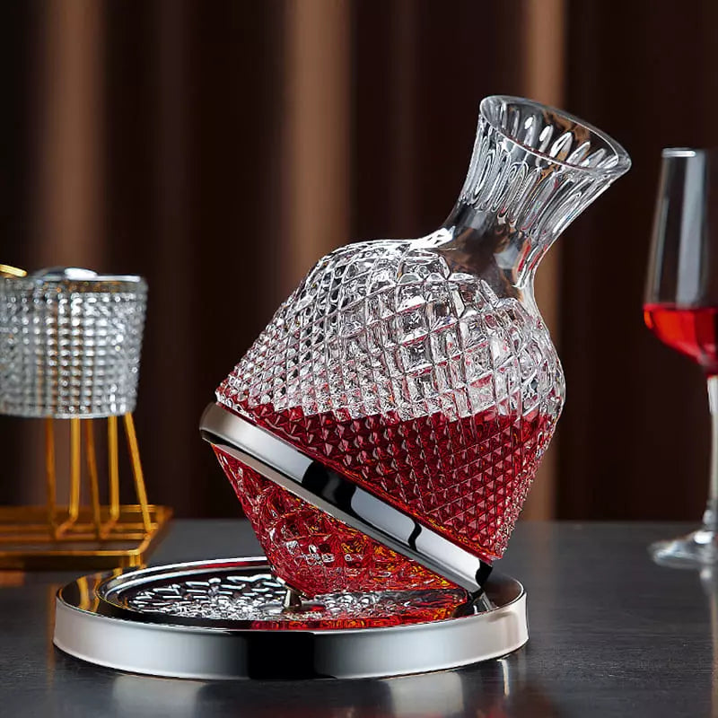 Polished Glass Crystal Wine Decanter Crystal Glassware Decanter