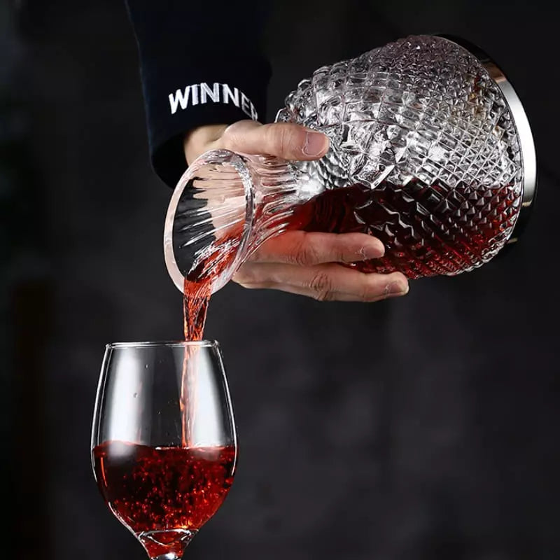 Polished Glass Crystal Wine Decanter Crystal Glassware Decanter