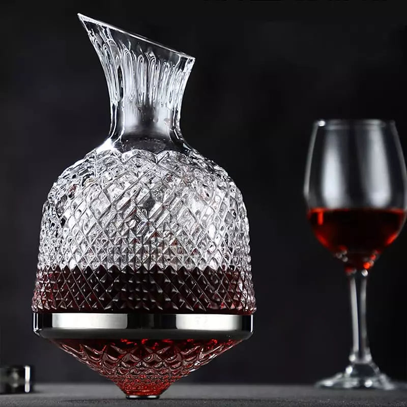 Polished Glass Crystal Wine Decanter Crystal Glassware Decanter