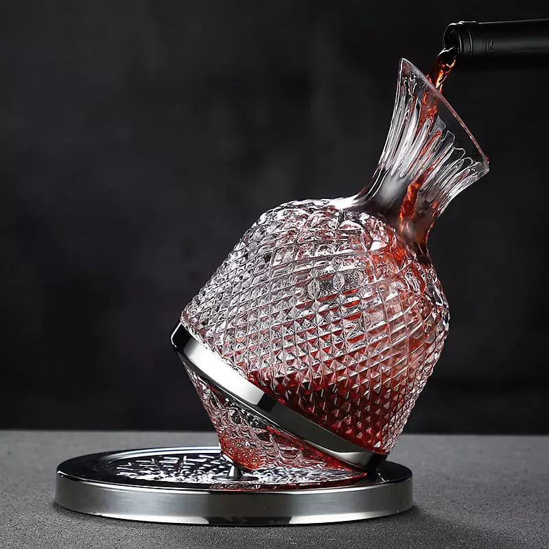 Polished Glass Crystal Wine Decanter Crystal Glassware Decanter