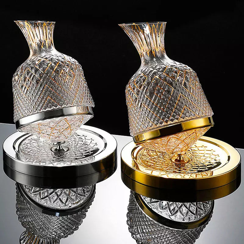 Polished Glass Crystal Wine Decanter Crystal Glassware Decanter