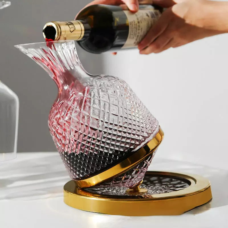 Polished Glass Crystal Wine Decanter Crystal Glassware Decanter