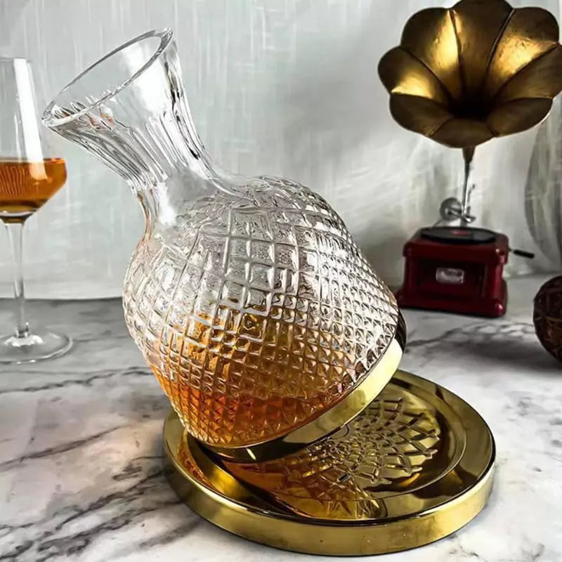 Polished Glass Crystal Wine Decanter Crystal Glassware Decanter
