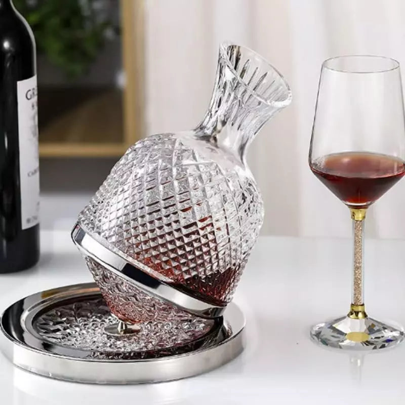 Polished Glass Crystal Wine Decanter Crystal Glassware Decanter