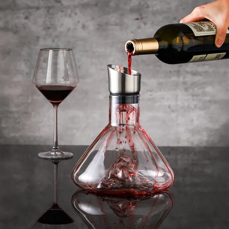 Iceberg Glass Wine Decanter Aerator Home Bar