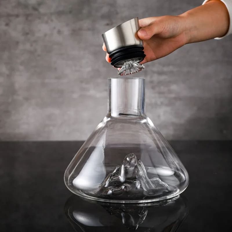 Iceberg Glass Wine Decanter Aerator Home Bar
