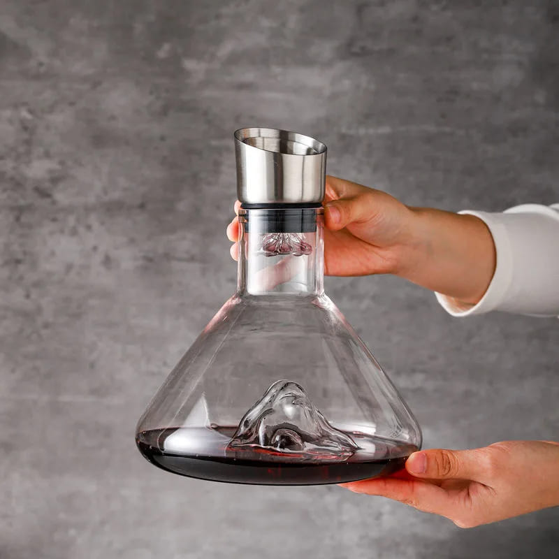 Iceberg Glass Wine Decanter Aerator Home Bar